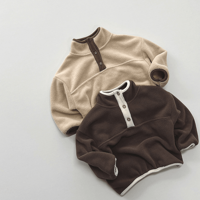 Mock Neck Fleece Sweater