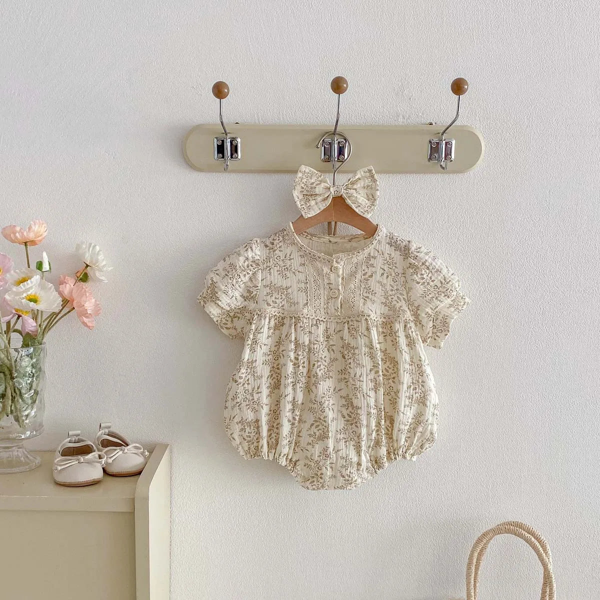 Willow Garden Romper w Bow Hairband