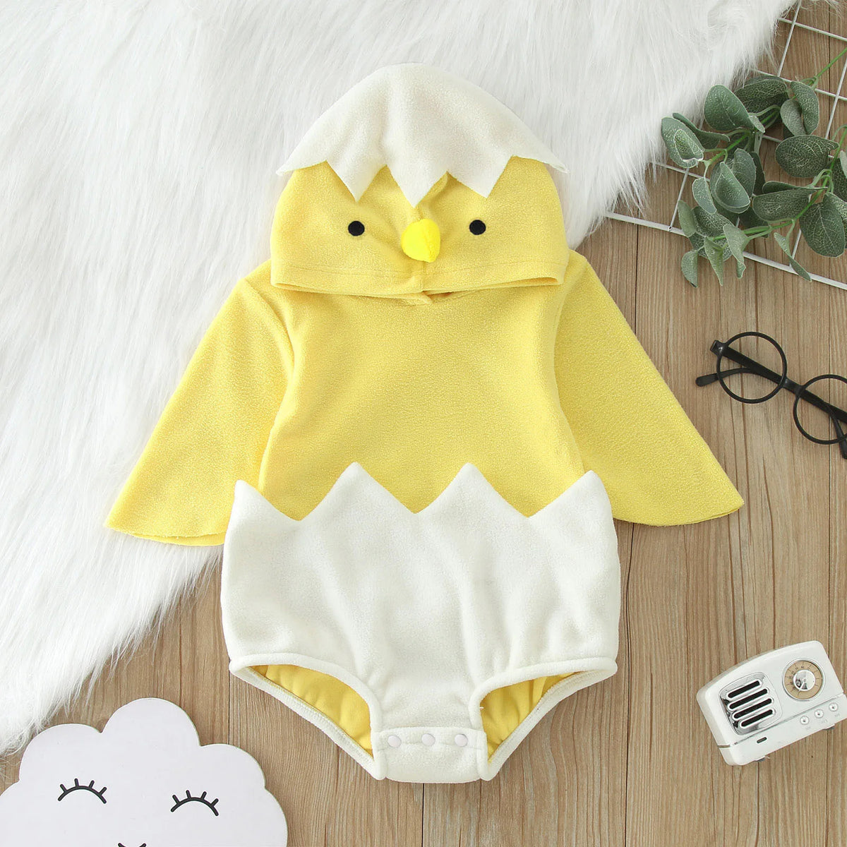 Little Hatching Chick Costume Romper