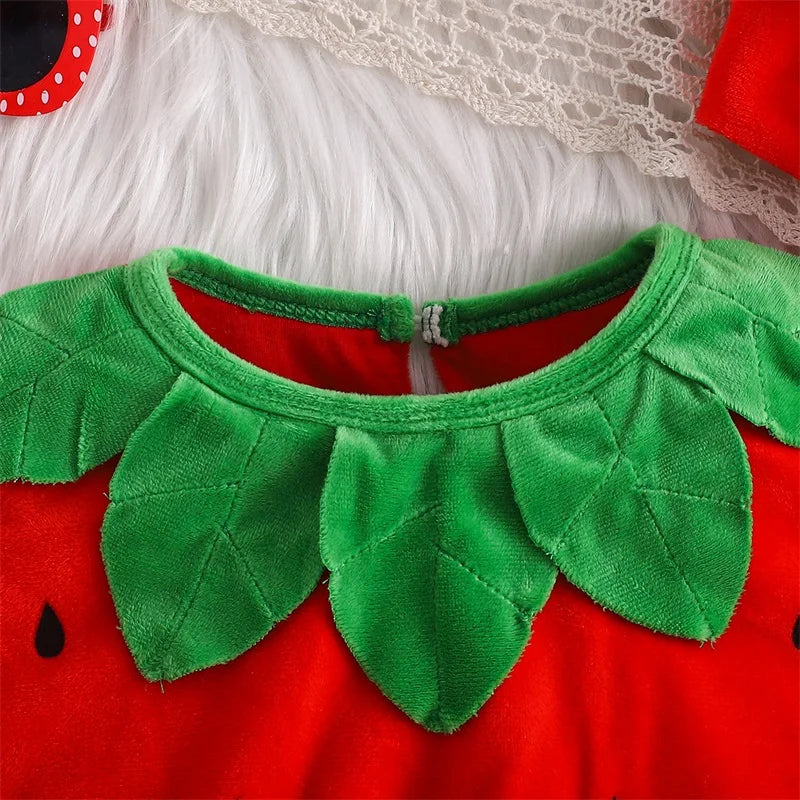 Little Strawberry Costume Romper
