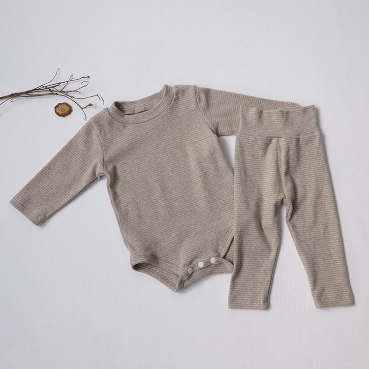 Long Sleeved Striped Loungewear Set