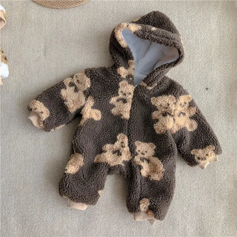 Teddy Snuggles Hooded Romper