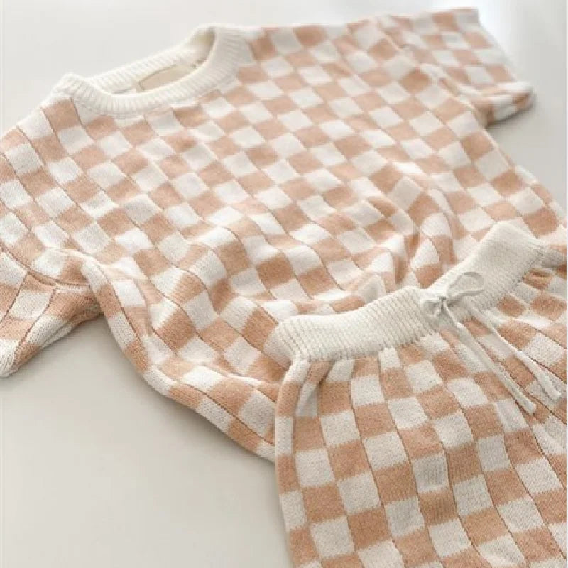 Checkmate Cozy Knit Set - Beige