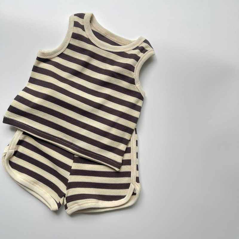 Retro Striped Tank & Shorts Set