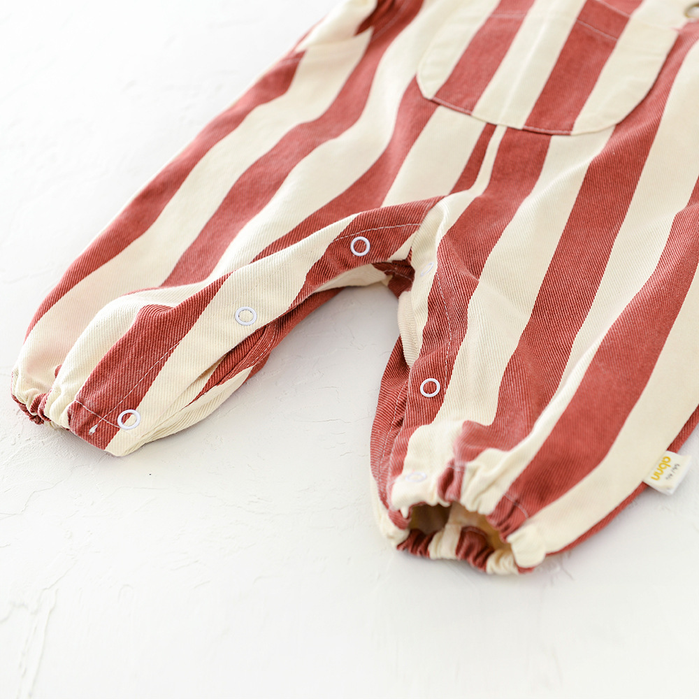 Teddy Pocket Striped Overalls