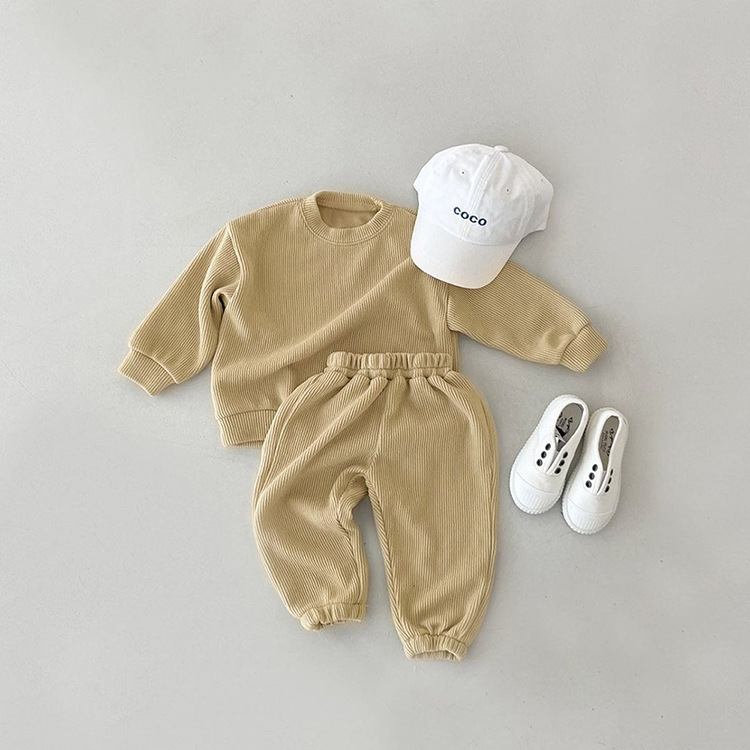 Pastel Ribbed Cotton Lounge Set