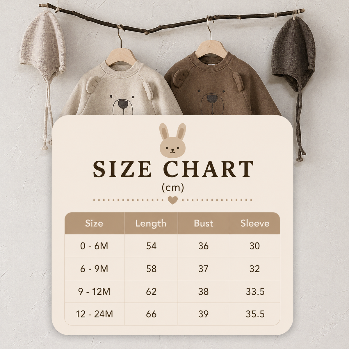 Size Guide - Bewildered Bear Jumpsuit