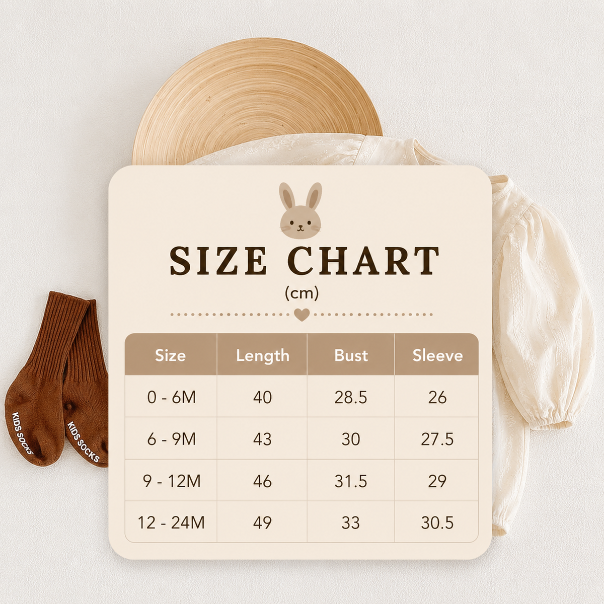 Size Guide - Calla Long Sleeved Romper