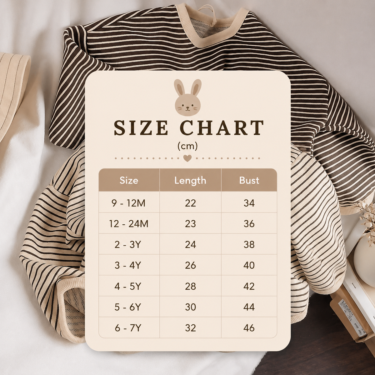 Size Guide - Classic Stripe Top