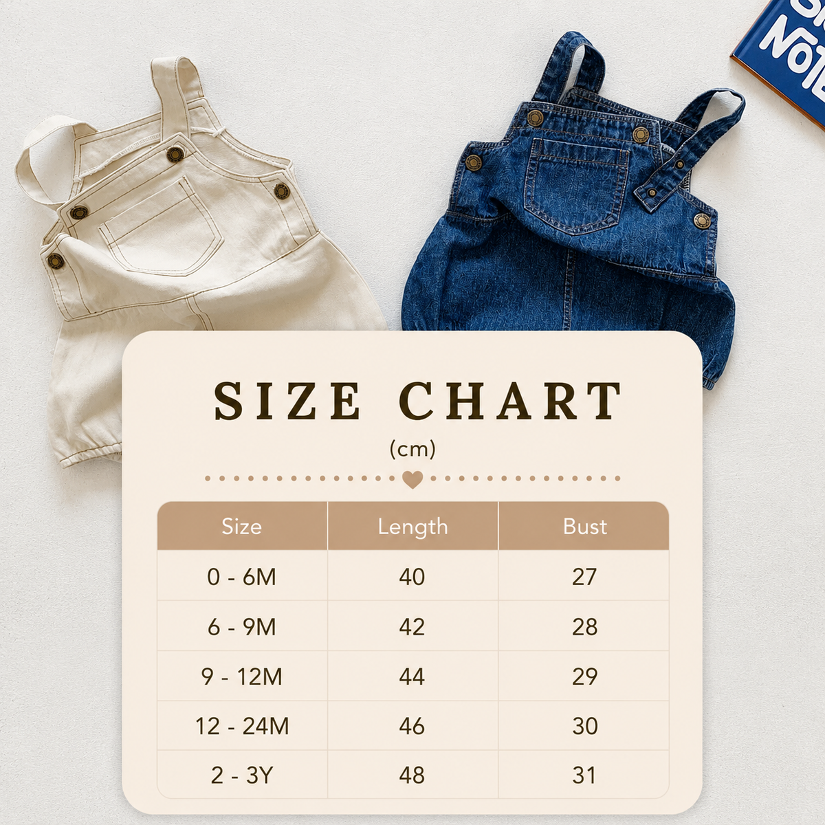 Size Guide - Denim Sleeveless Romper