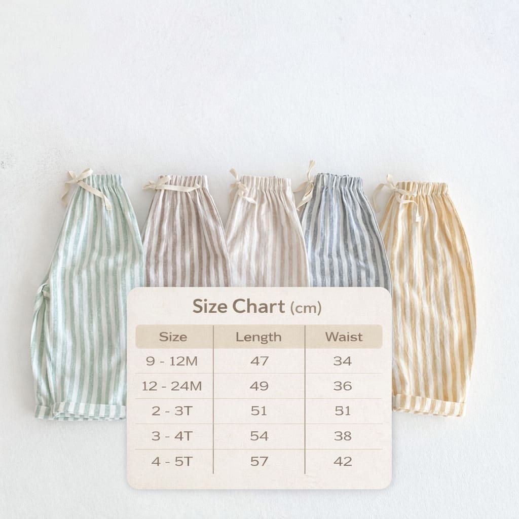 Size Guide - Linen Stripe Pants
