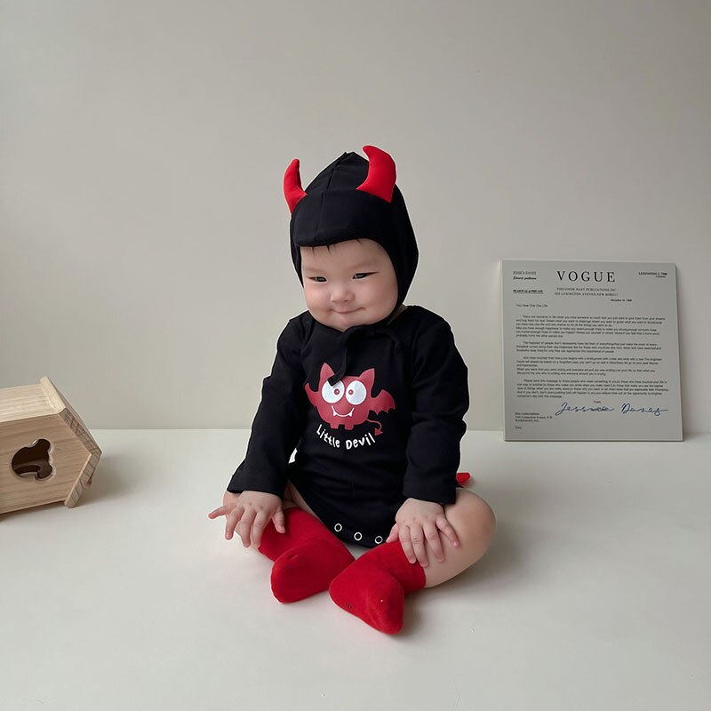 Little Devil's Romper and Horned Hat