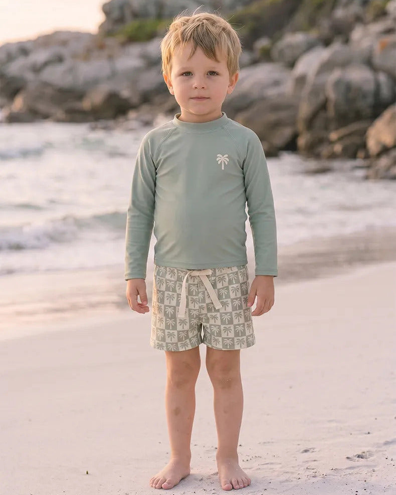 Sunny Shores Rash Guard Set