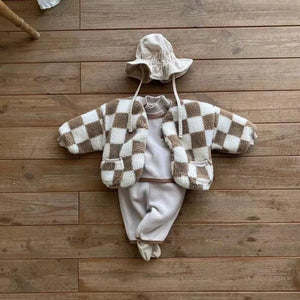 Cuddly Checkered Coat