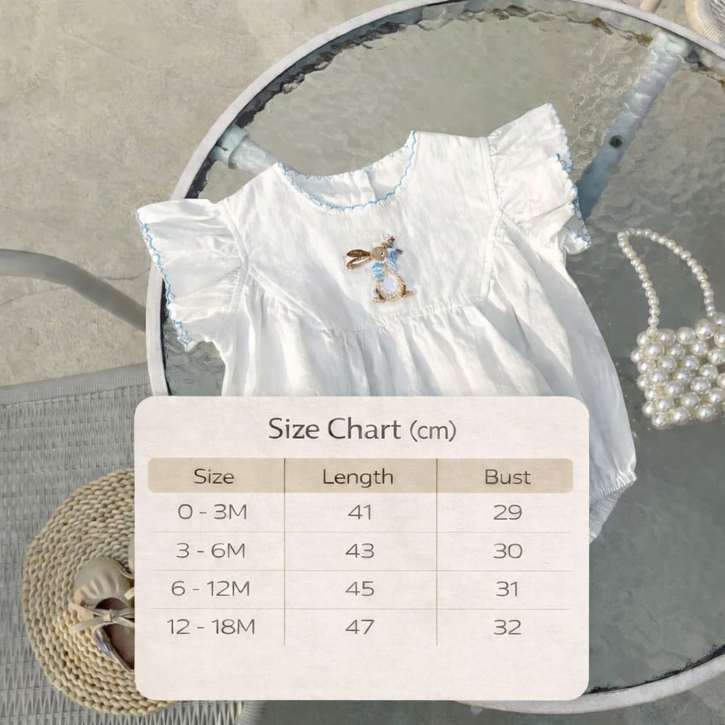 Size Guide - Little Bunny Embroidered Romper