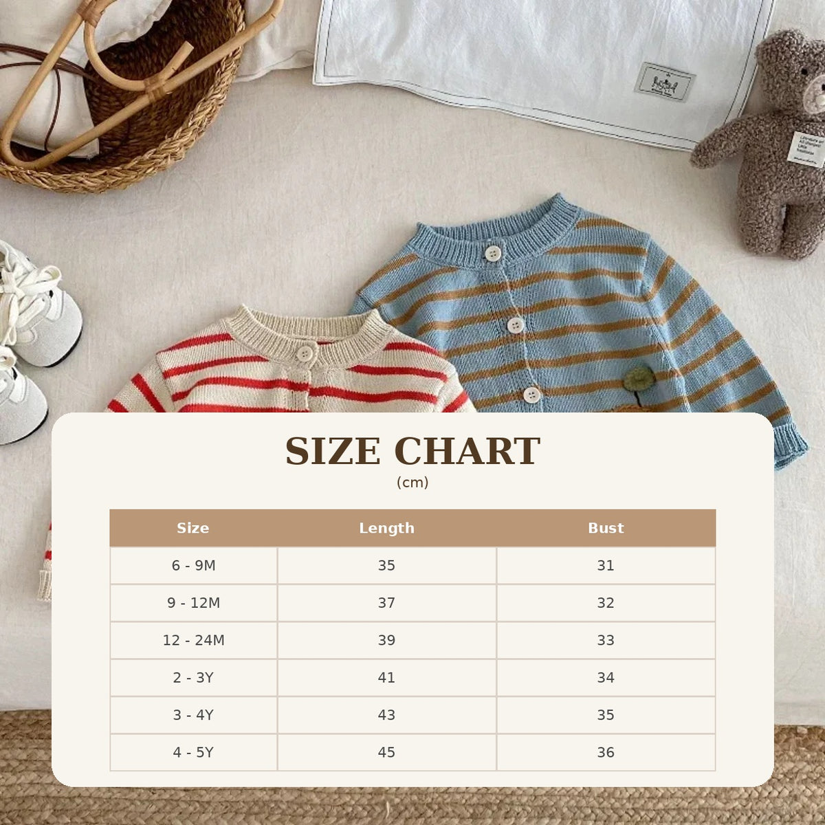 Size Guide - Little Orchard Cardigan