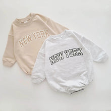 Load image into Gallery viewer, Baby New York Sweatshirt Romper
