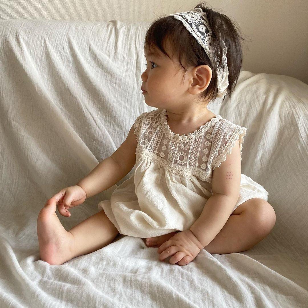 Sweet Petals Lace Onesie