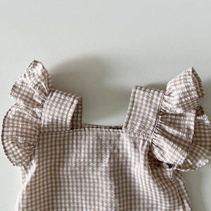 Checkered Ruffled Top and Bloomer