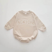 Load image into Gallery viewer, Baby New York Sweatshirt Romper
