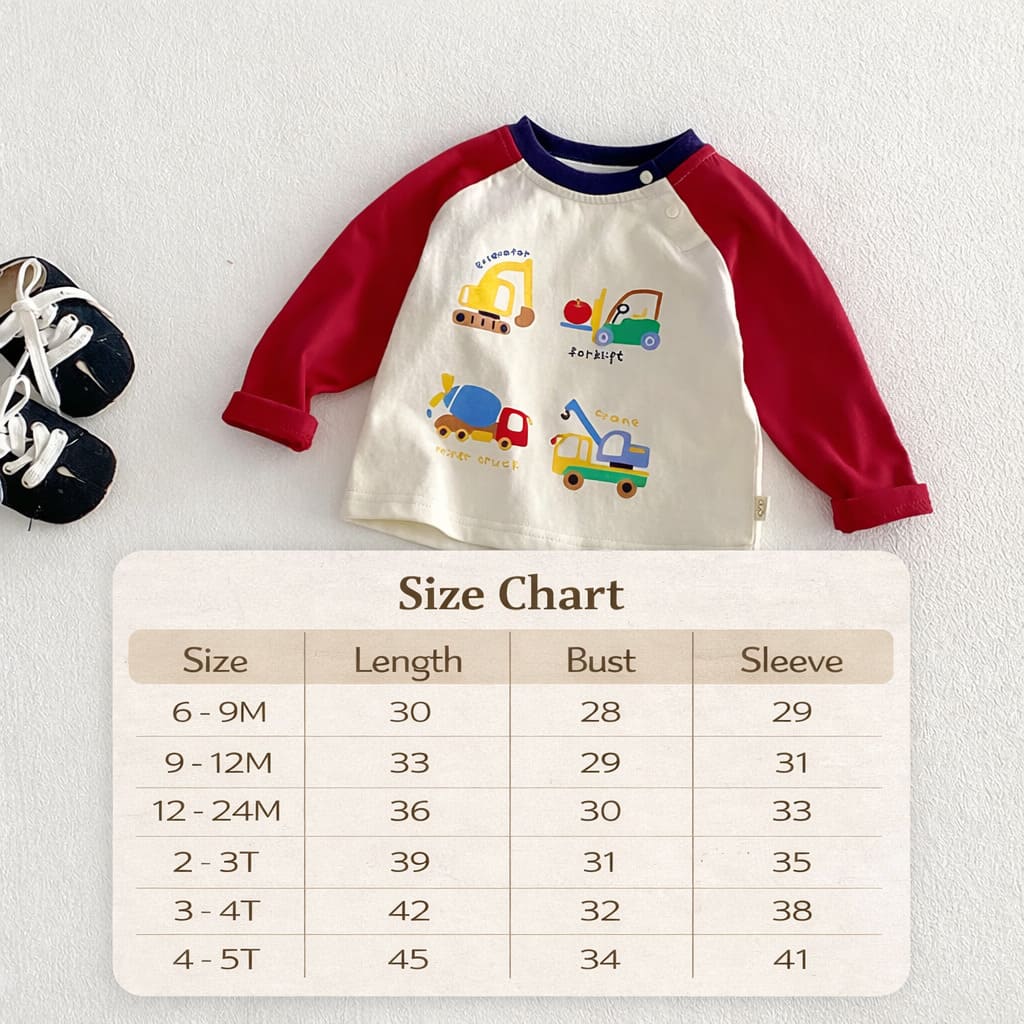 Size Guide - Little Builders Tee