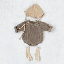 Load image into Gallery viewer, Baby Button Knit Romper
