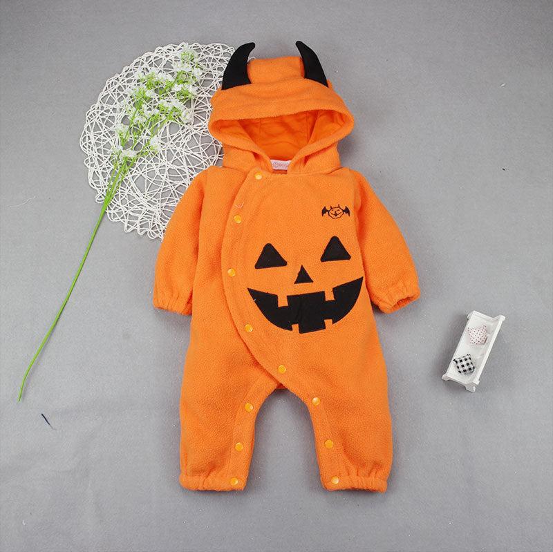 Pumpkin Hooded Halloween Jumpsuit