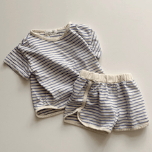 Load image into Gallery viewer, Basic Striped Top with Shorts
