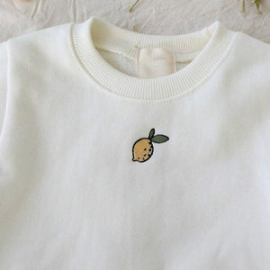 Lemon Fruit Long Sleeved Sweater