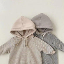 Load image into Gallery viewer, Drawstring Hooded Long Sleeved Romper
