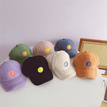 Load image into Gallery viewer, Smiley Fuzzy Baseball Cap
