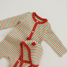 Load image into Gallery viewer, Candy Cane Playsuit with Hat
