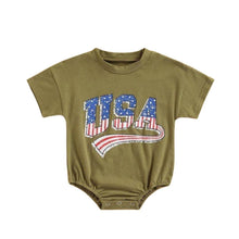 Load image into Gallery viewer, USA T-shirt Romper

