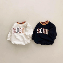 Load image into Gallery viewer, Soho Embroidery Sweatshirt Romper
