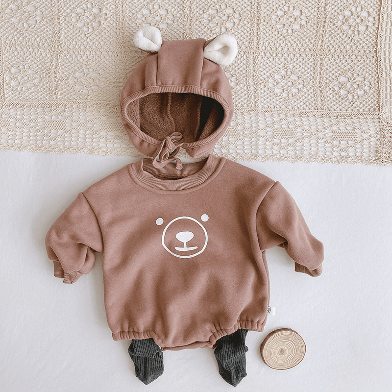 Bear With Me Romper With Bonnet