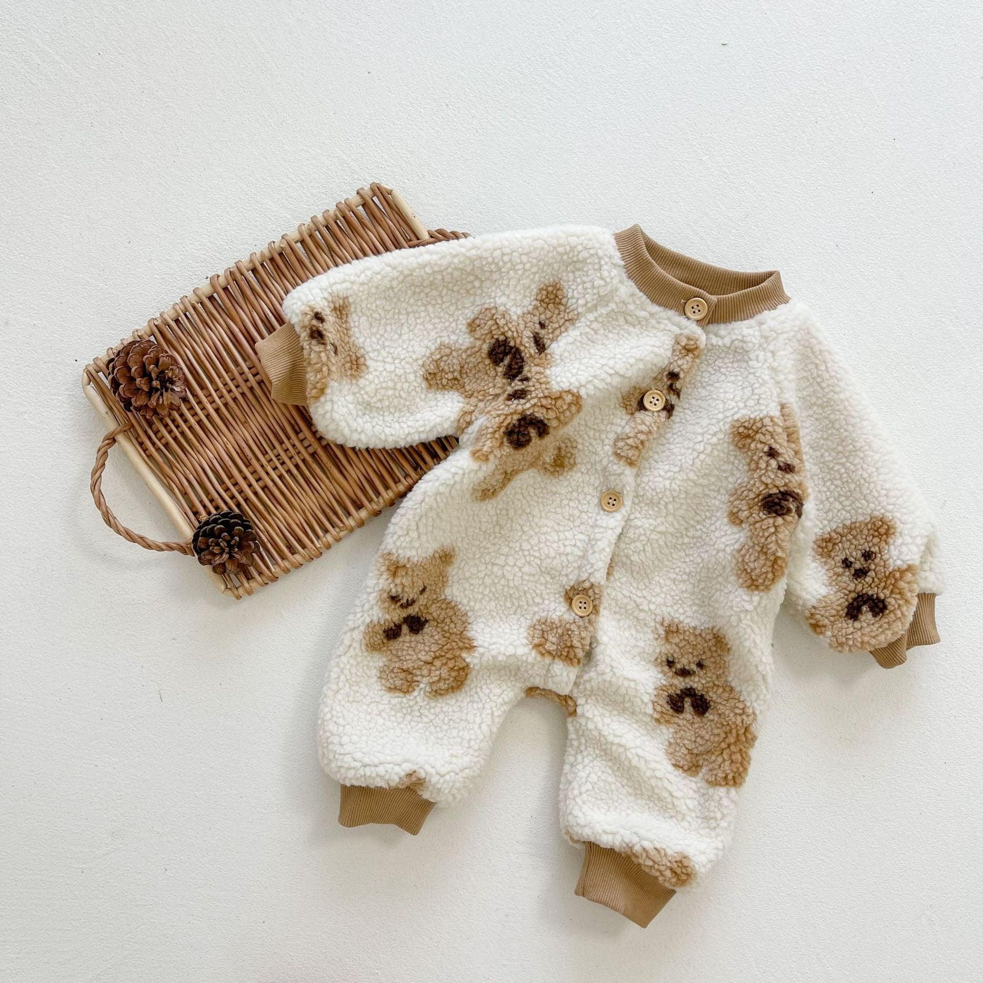 Teddy Trails Fleece Romper