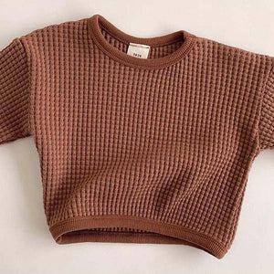 Long Sleeved Waffle Sweater