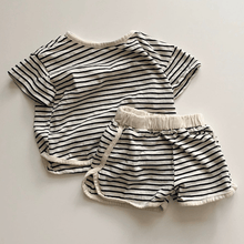 Load image into Gallery viewer, Basic Striped Top with Shorts
