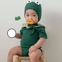 Load image into Gallery viewer, Baby Frog Romper with Hat
