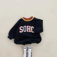 Load image into Gallery viewer, Soho Embroidery Sweatshirt Romper
