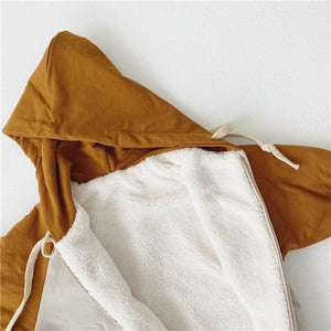 Color Block Hooded Romper (Fleece Lining)