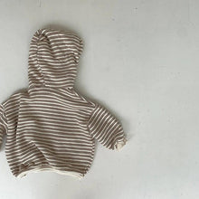 Load image into Gallery viewer, Long Sleeved Striped Hooded Jacket
