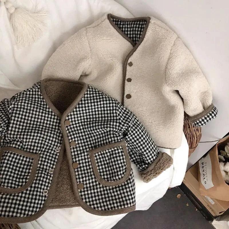Reversible Woolen Checkered Jacket