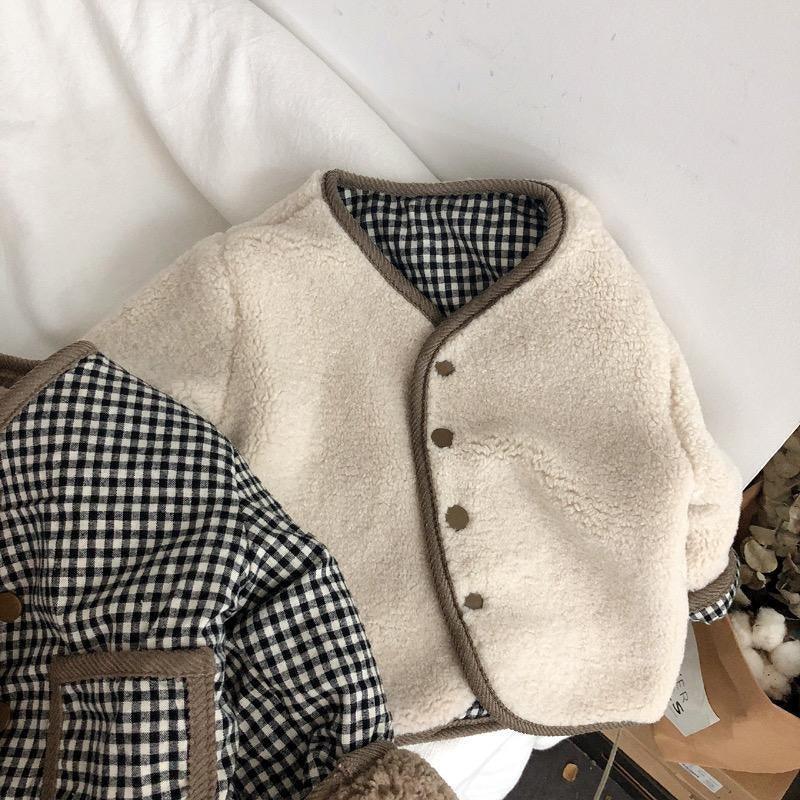 Reversible Woolen Checkered Jacket