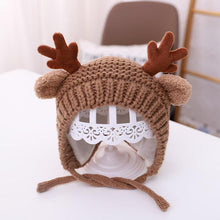 Load image into Gallery viewer, Elk Antlers Knitted Beanie
