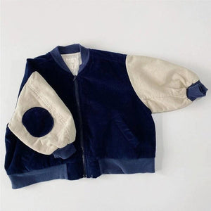 Elbow Patched Baseball Jacket