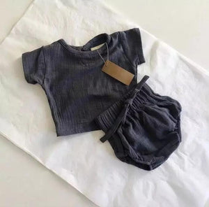 Casual Linen Top With Shorts