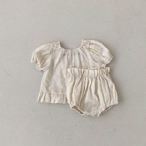 Baby Ruffled Blouse With Bloomer