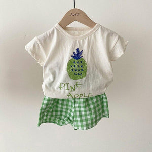 Fruitylicious T-Shirt With Plaid Shorts