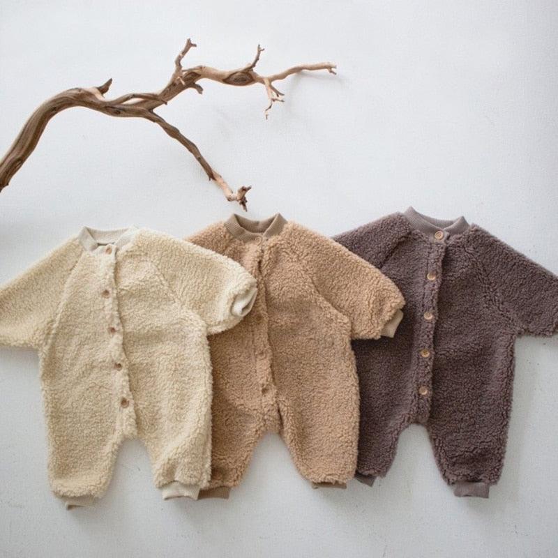 Furry Furry Teddy Romper with Hat